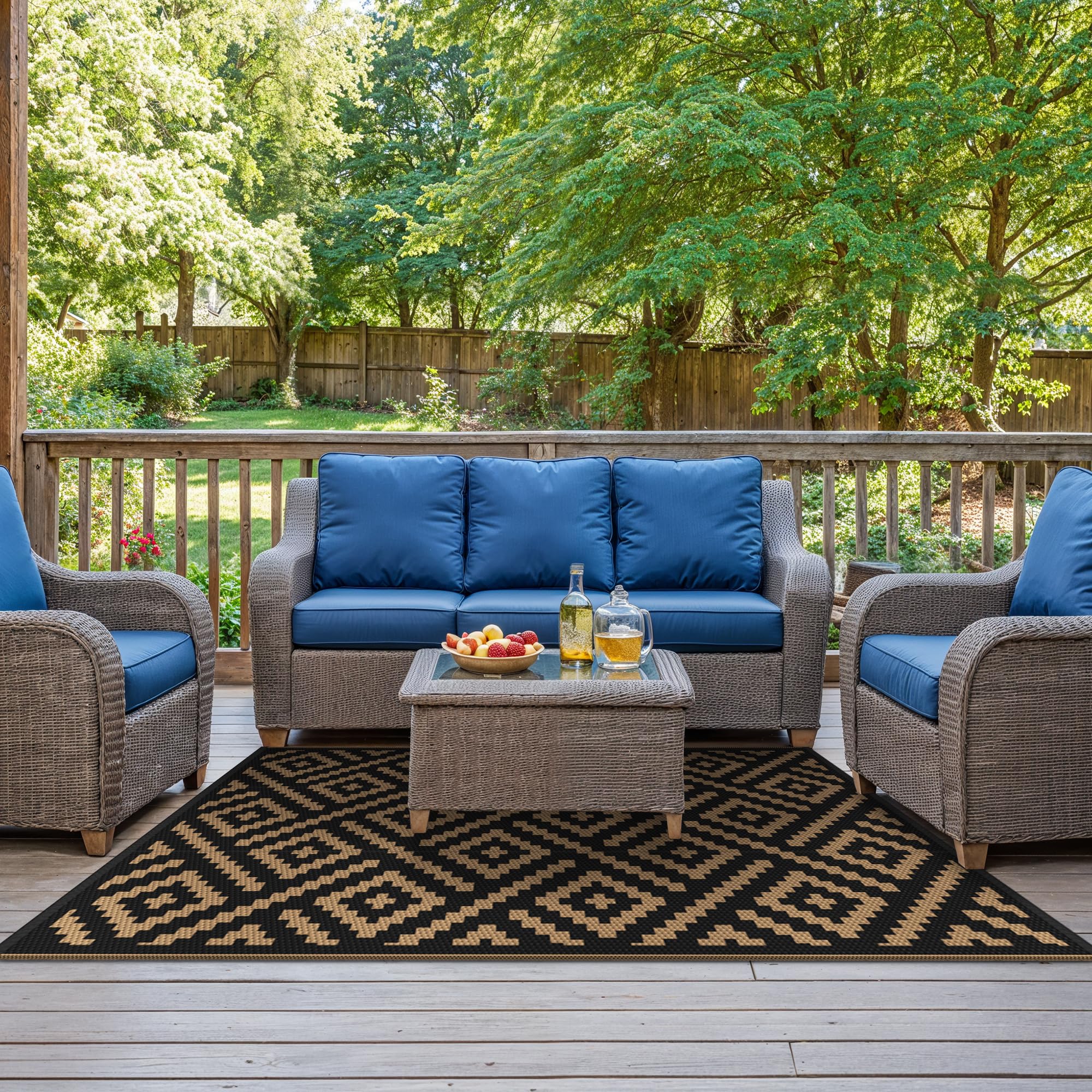sarben Outdoor Rug waterproof feature close-up