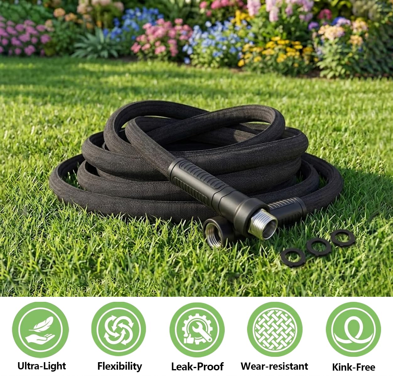 Sartis garden hose packaging and contents