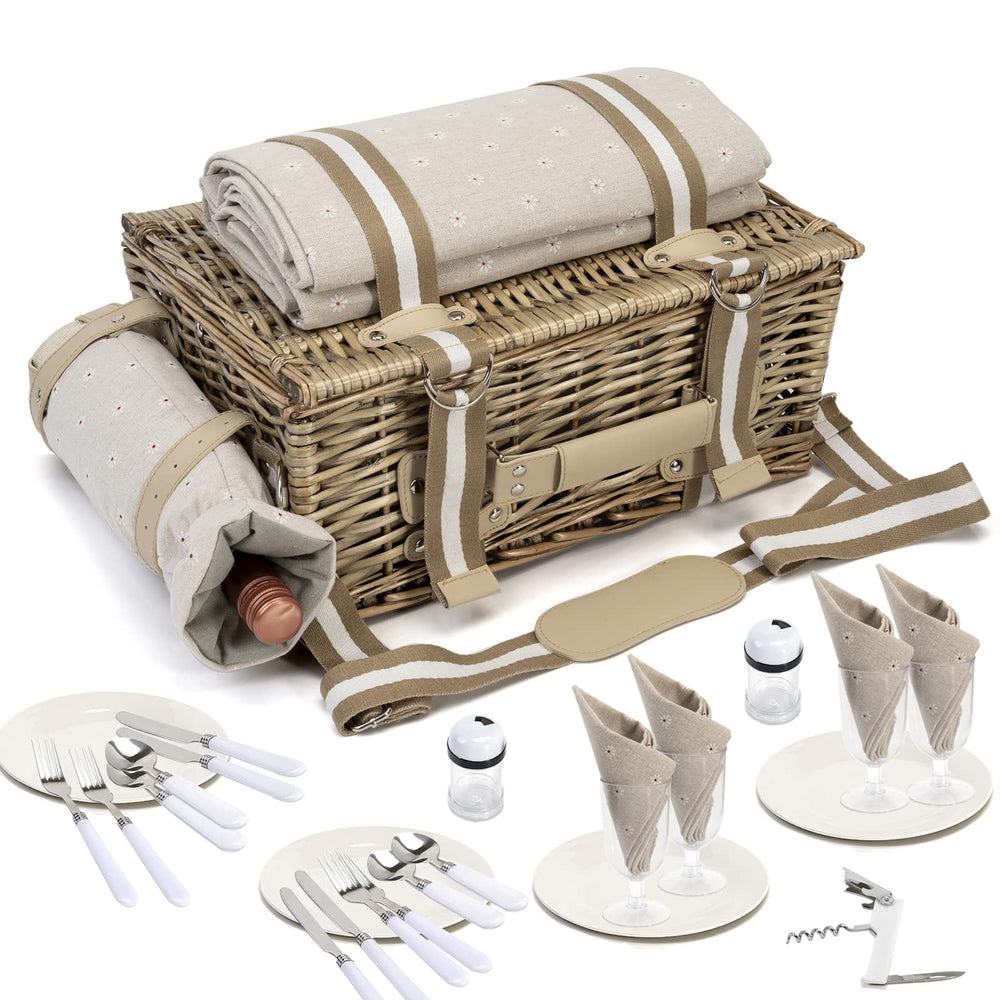 SatisInside Picnic Basket shoulder strap for easy carrying
