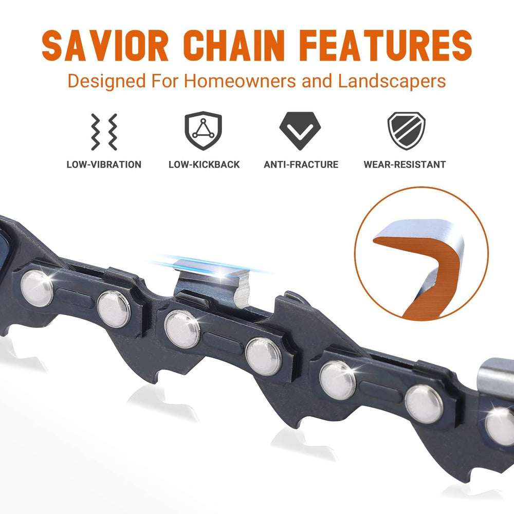 Savior 12 Inch Chainsaw Chain installed on a Stihl chainsaw