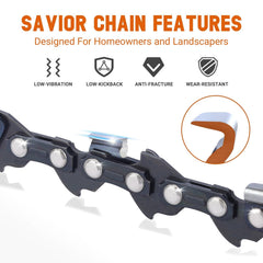 Savior 12 Inch Chainsaw Chain installed on a Stihl chainsaw