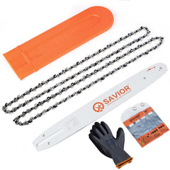 Savior 14" Chainsaw Bar and Chain front view