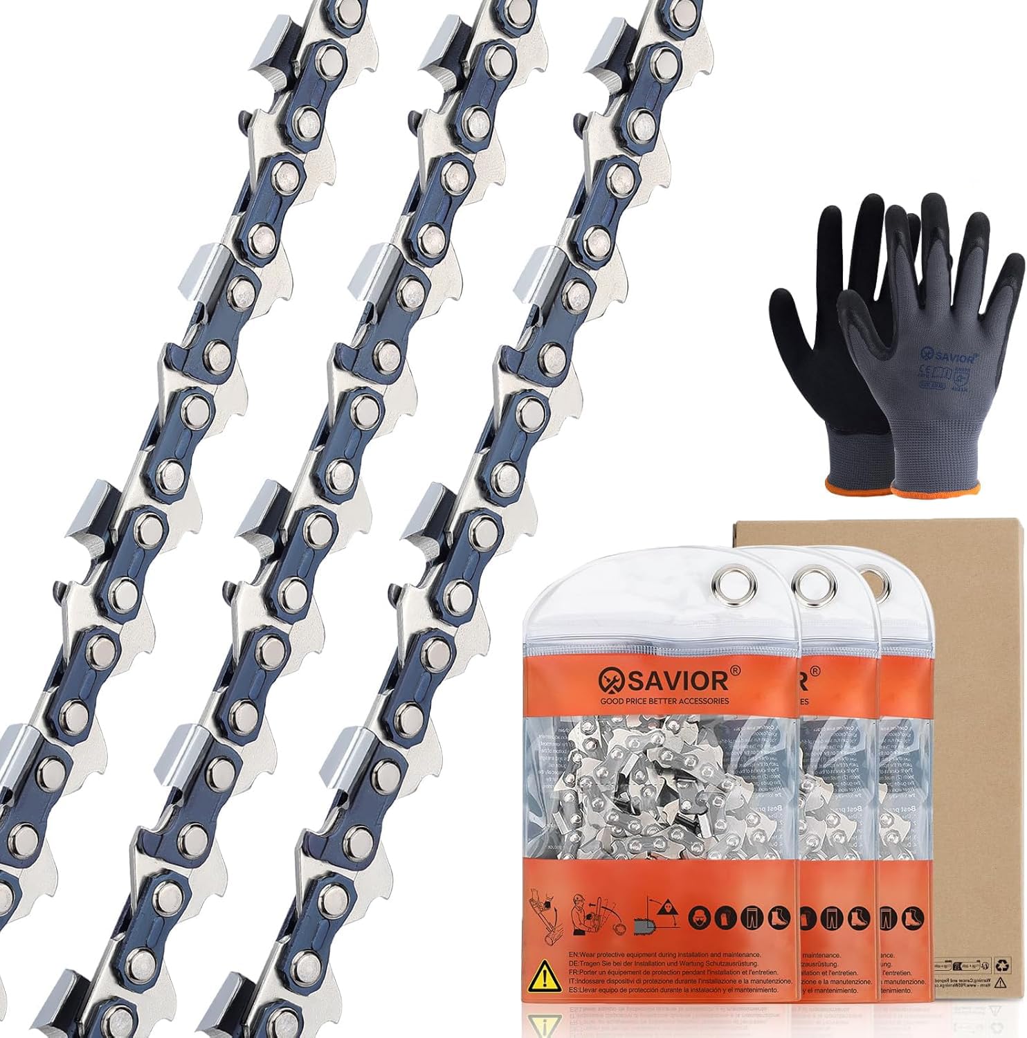 Savior 16 Inch Chainsaw Chain front view