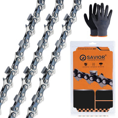 Savior 18-Inch Chainsaw Chain, front view with packaging