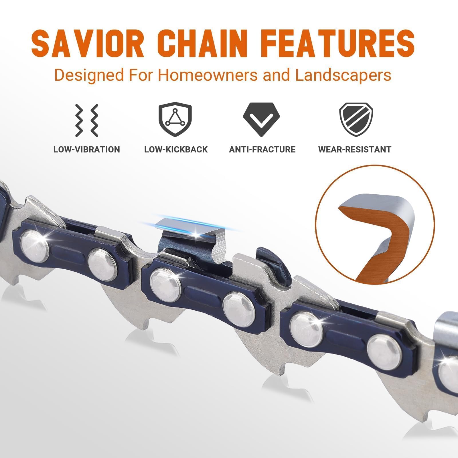 Savior 18 Inch Chainsaw Chain in protective oil packaging