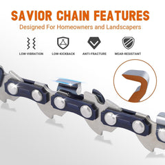 Savior 18 Inch Chainsaw Chain in protective oil packaging