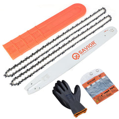 Savior 20-inch chainsaw bar and chain combo front view
