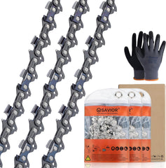 Savior 20-inch chainsaw chain front view with 80 drive links