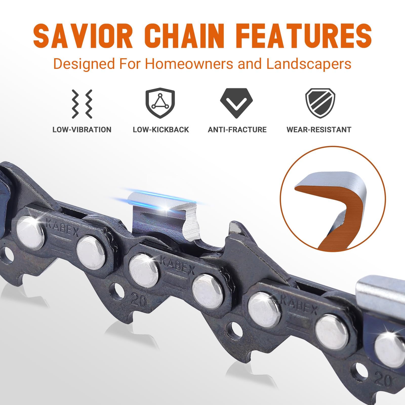 Savior 20 Inch Chainsaw Chain in storage bag