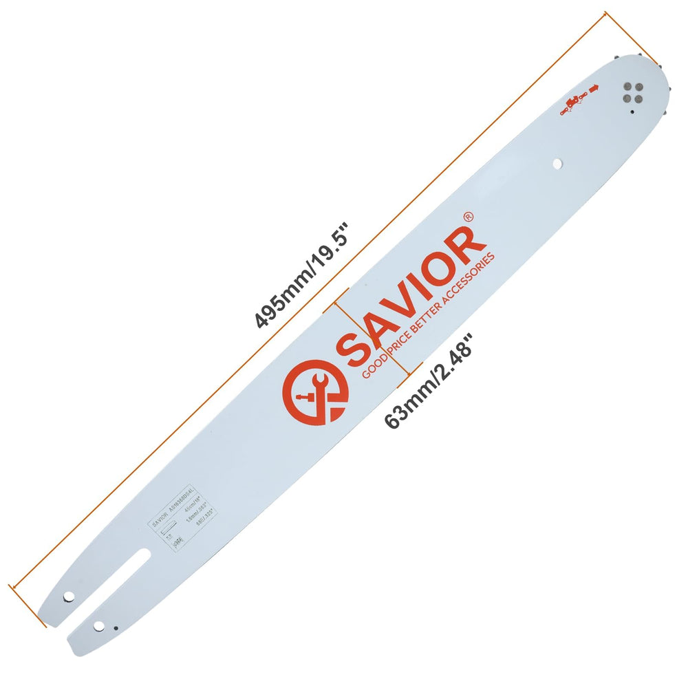 Savior chainsaw bar cover and gloves included in the package
