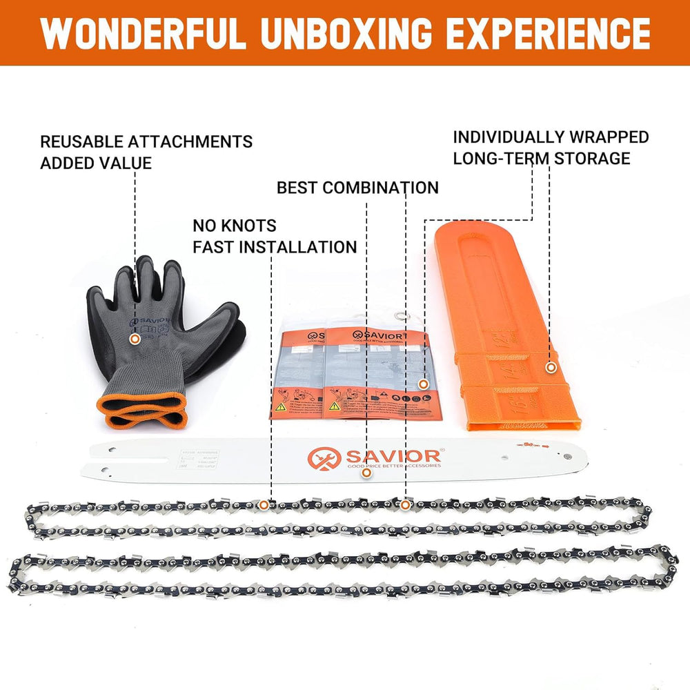 Savior chainsaw bar dimensions and specifications
