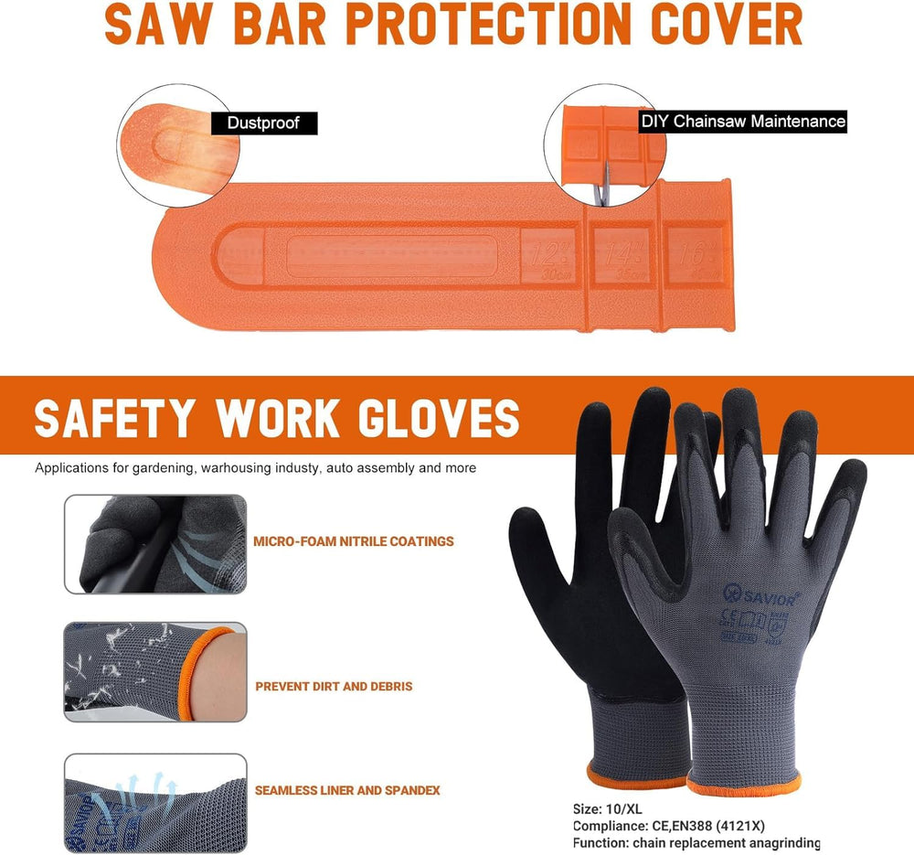 Savior Chainsaw Bar with storage bag and accessories