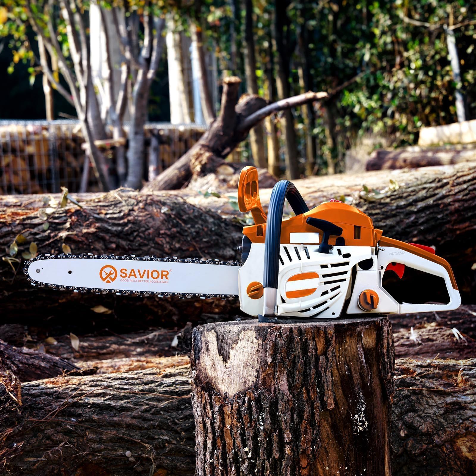 Savior chainsaw chain back view showing specifications