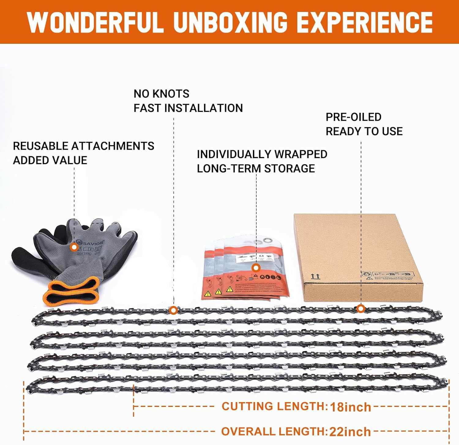 Savior chainsaw chain showing compatibility with Stihl models
