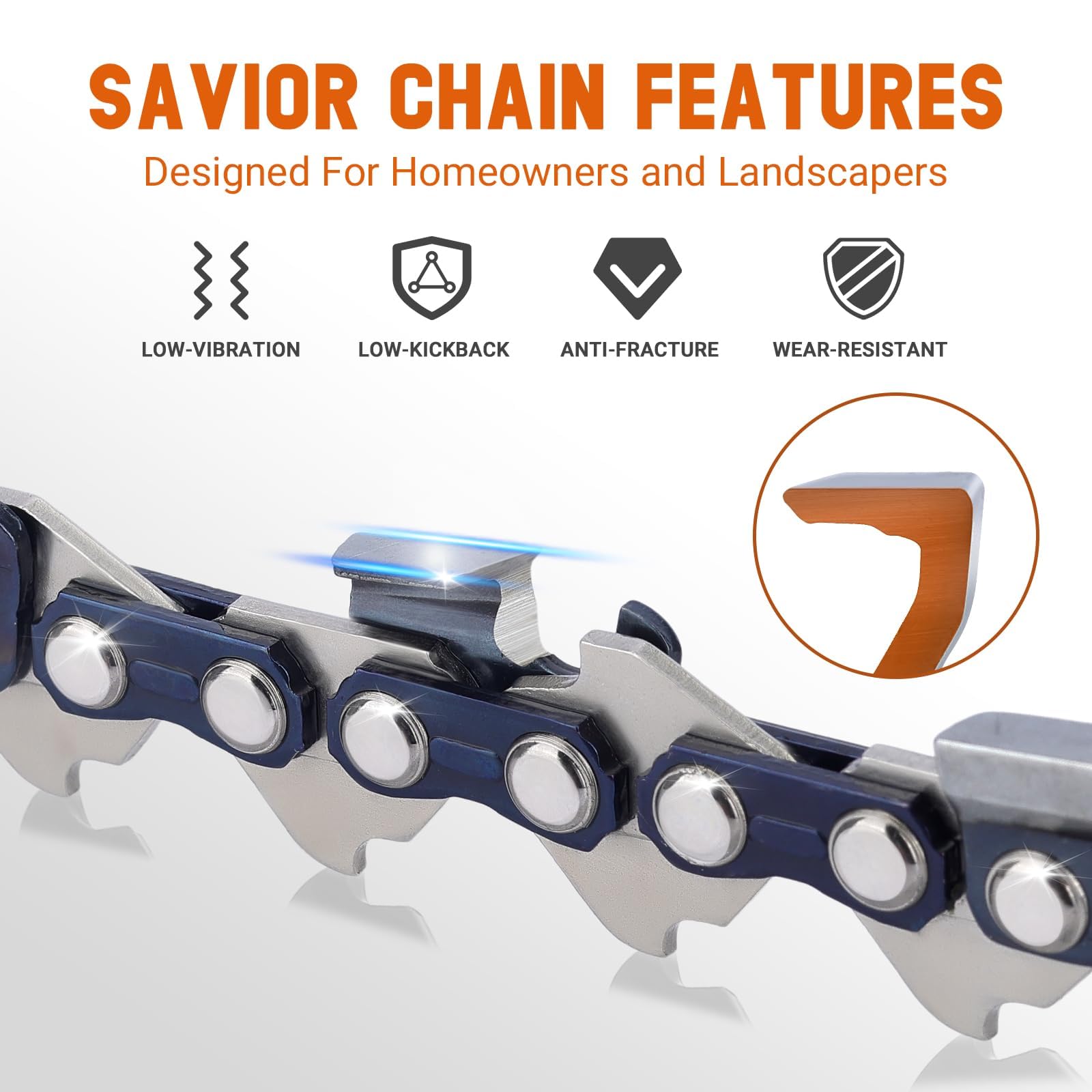 Savior chainsaw chains included in package