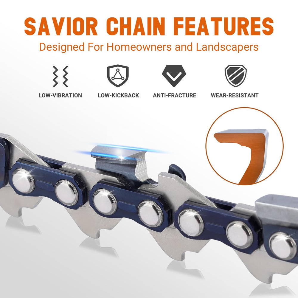 Savior chainsaw chains included in package