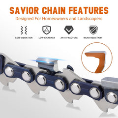 Savior chainsaw chains included in package