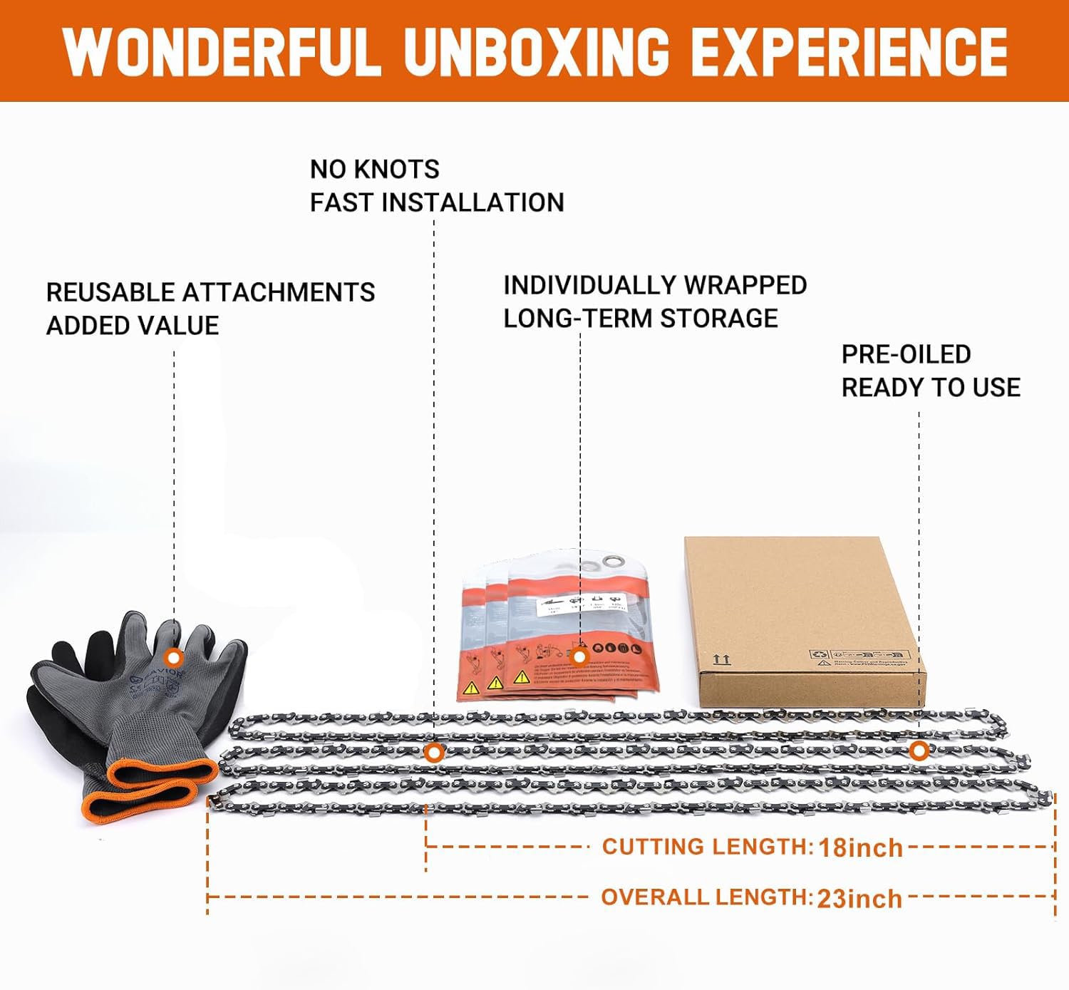 Savior chainsaw gloves included in the package