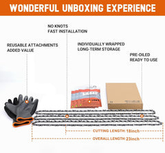 Savior chainsaw gloves included in the package