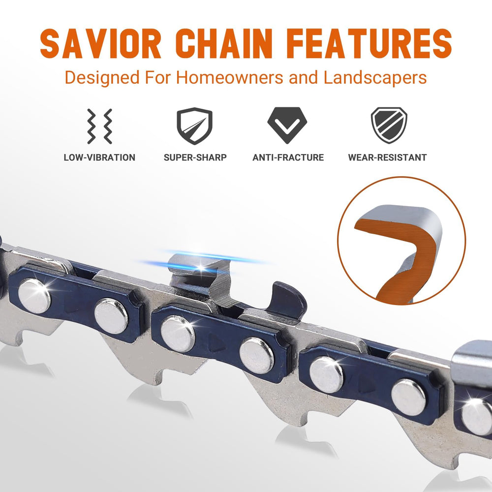 Savior pole saw chains in storage bags