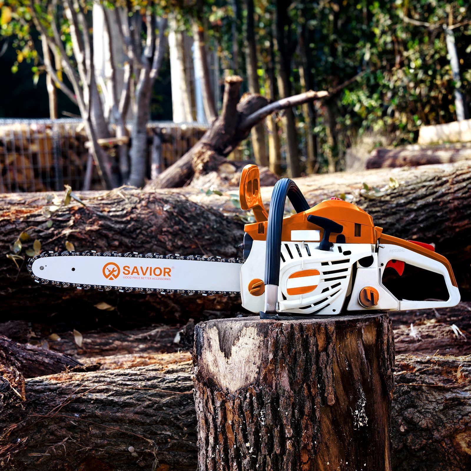 Savior R44 Chainsaw Chain in use outdoors
