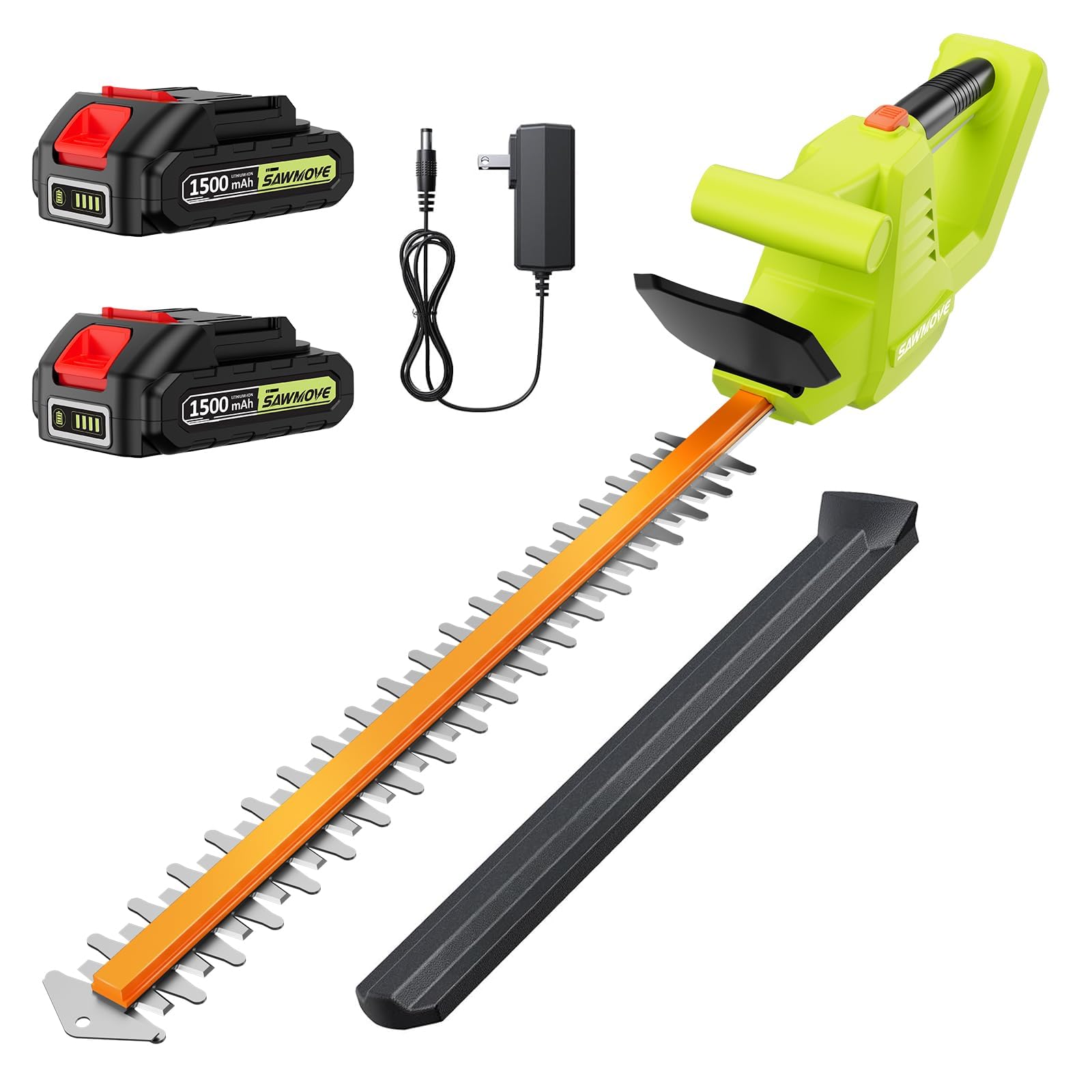 SAWMOVE 20V Cordless Hedge Trimmer with dual-action blade front view