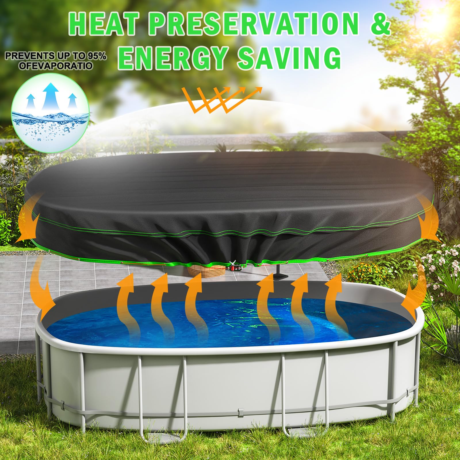 Sbekiev multipurpose pool cover on a hot tub