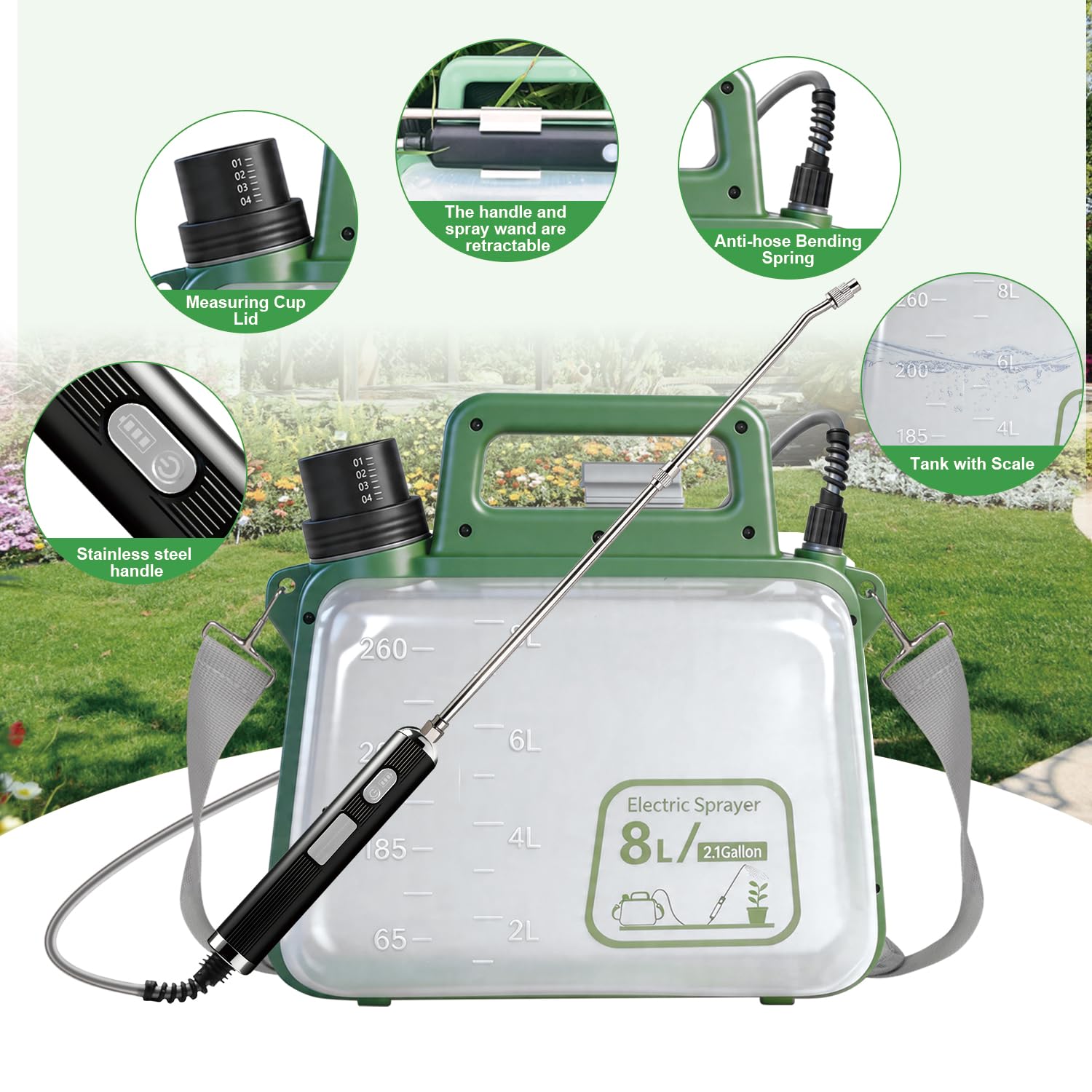 SBZYHYCJ Electric Sprayer showing collapsible tank feature
