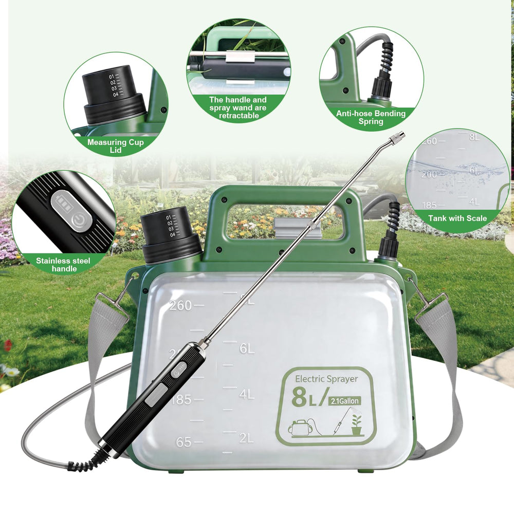 SBZYHYCJ Electric Sprayer showing collapsible tank feature