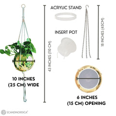 SCANDINORDICA Disco Ball Planter displayed on acrylic stand