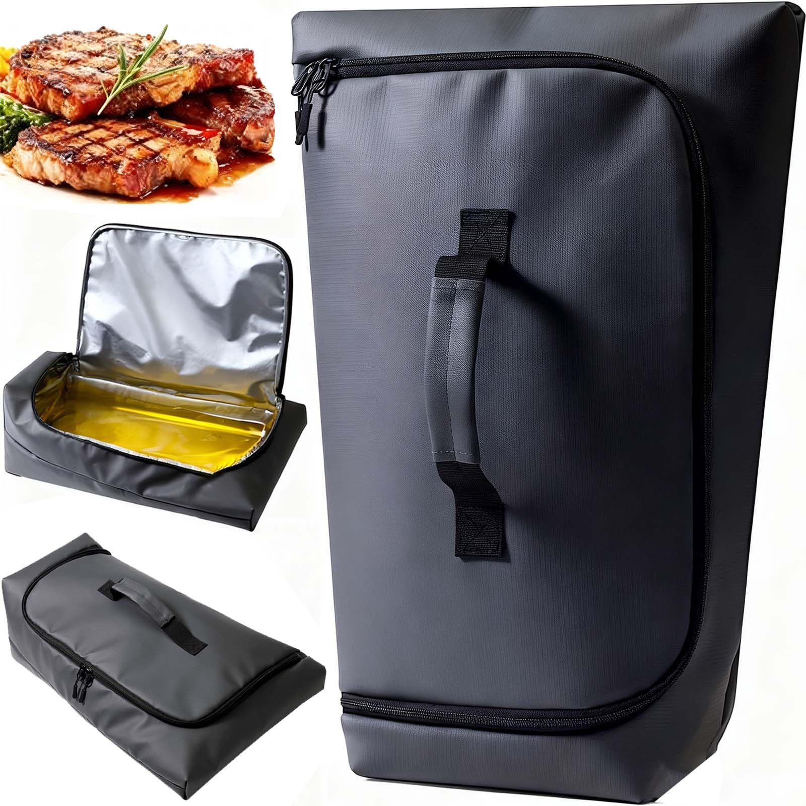 SCAUSY BBQ Blanket for Resting Meat, grey colour front view