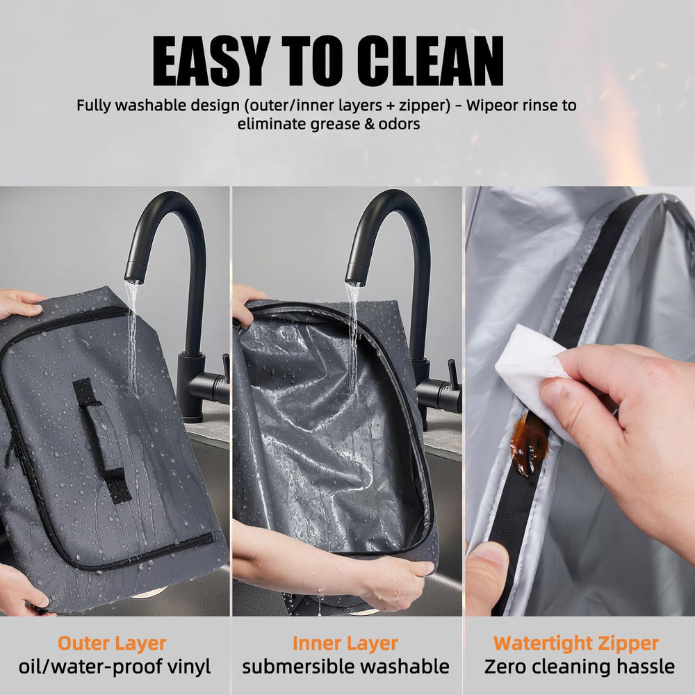 SCAUSY BBQ Blanket in outdoor cooking setup