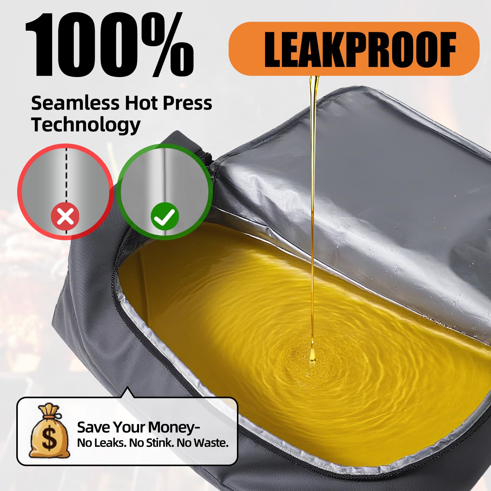 SCAUSY BBQ Blanket showing 270° top opening feature
