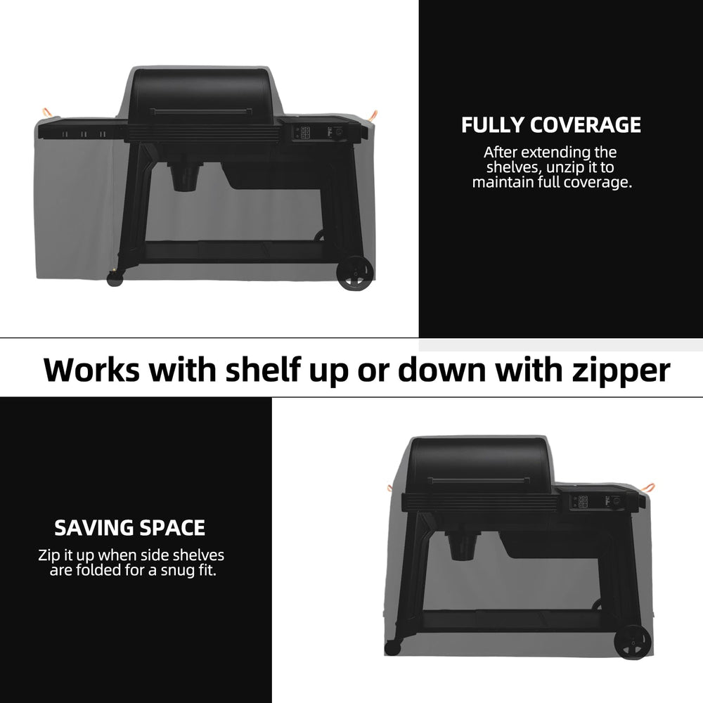 SCAUSY Pellet Grill Cover folded for storage