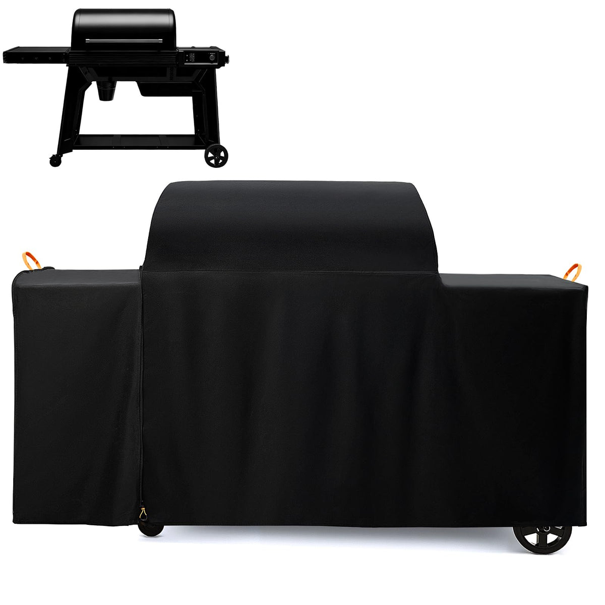 SCAUSY Pellet Grill Cover front view for Traeger Woodridge Pro