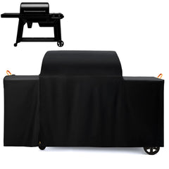 SCAUSY Pellet Grill Cover front view for Traeger Woodridge Pro