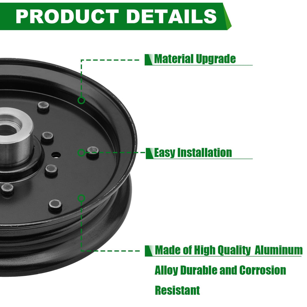 SCBHWJ Flat Idler Pulley installed on Hustler Raptor mower