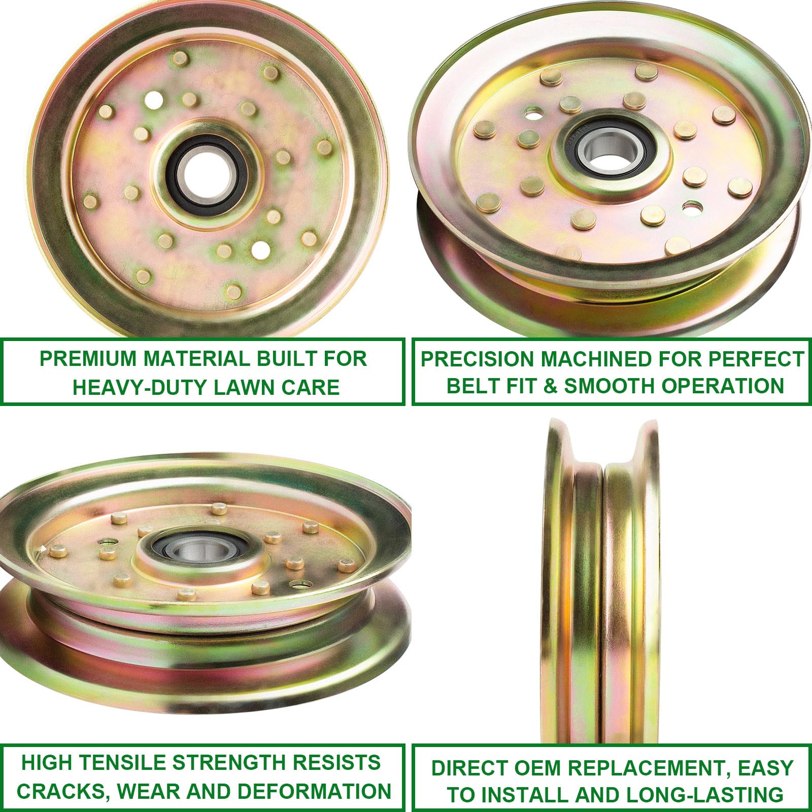SCBHWJ Flat Idler Pulley with compatibility details