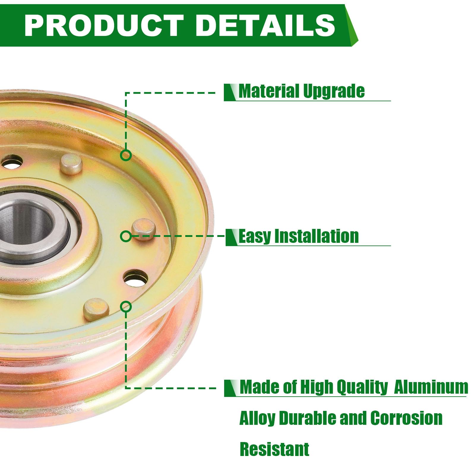SCBHWJ Idler Pulley 164090 installed on mower