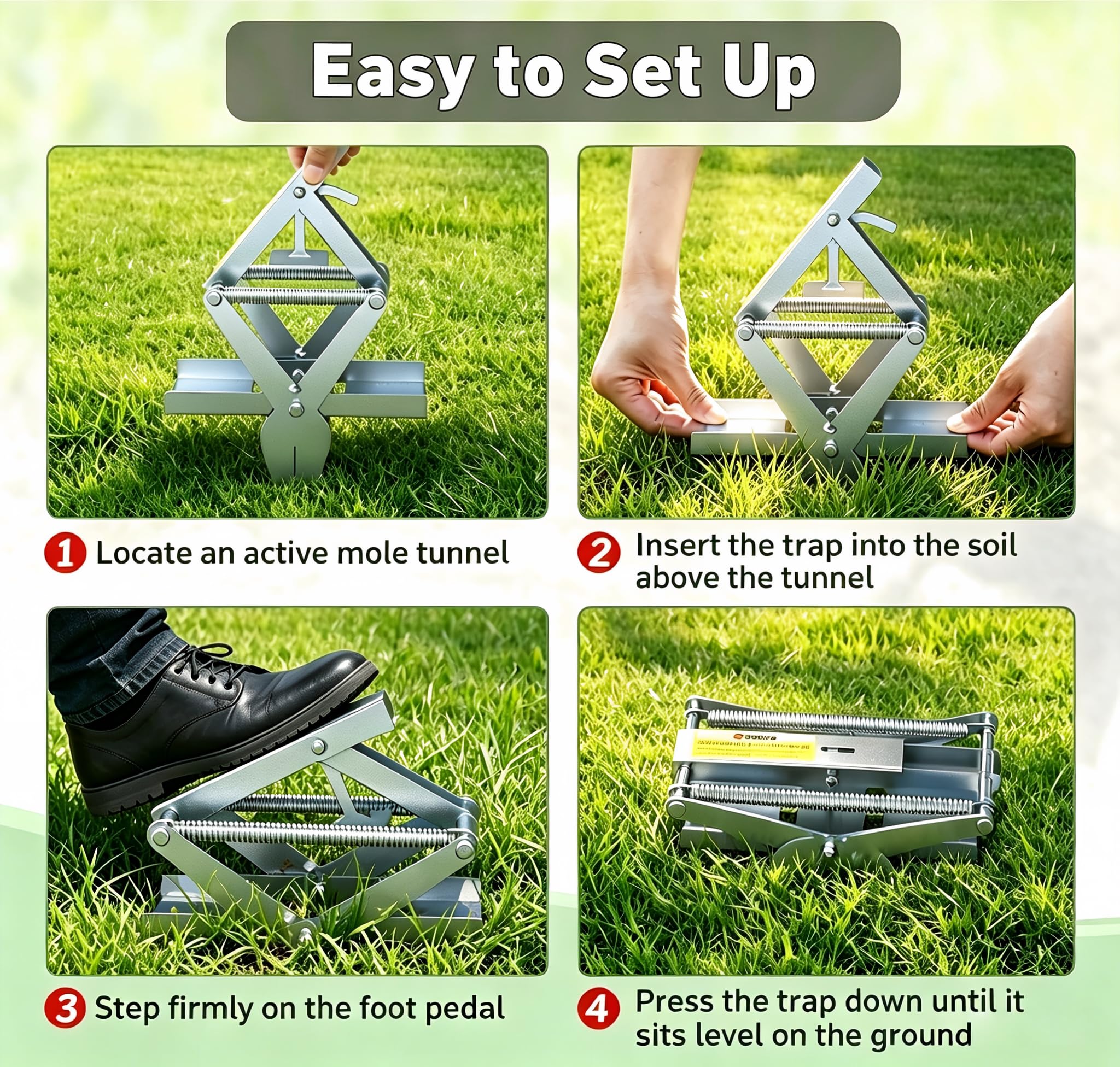 Schadro scissor mole traps in packaging showing 2 pack