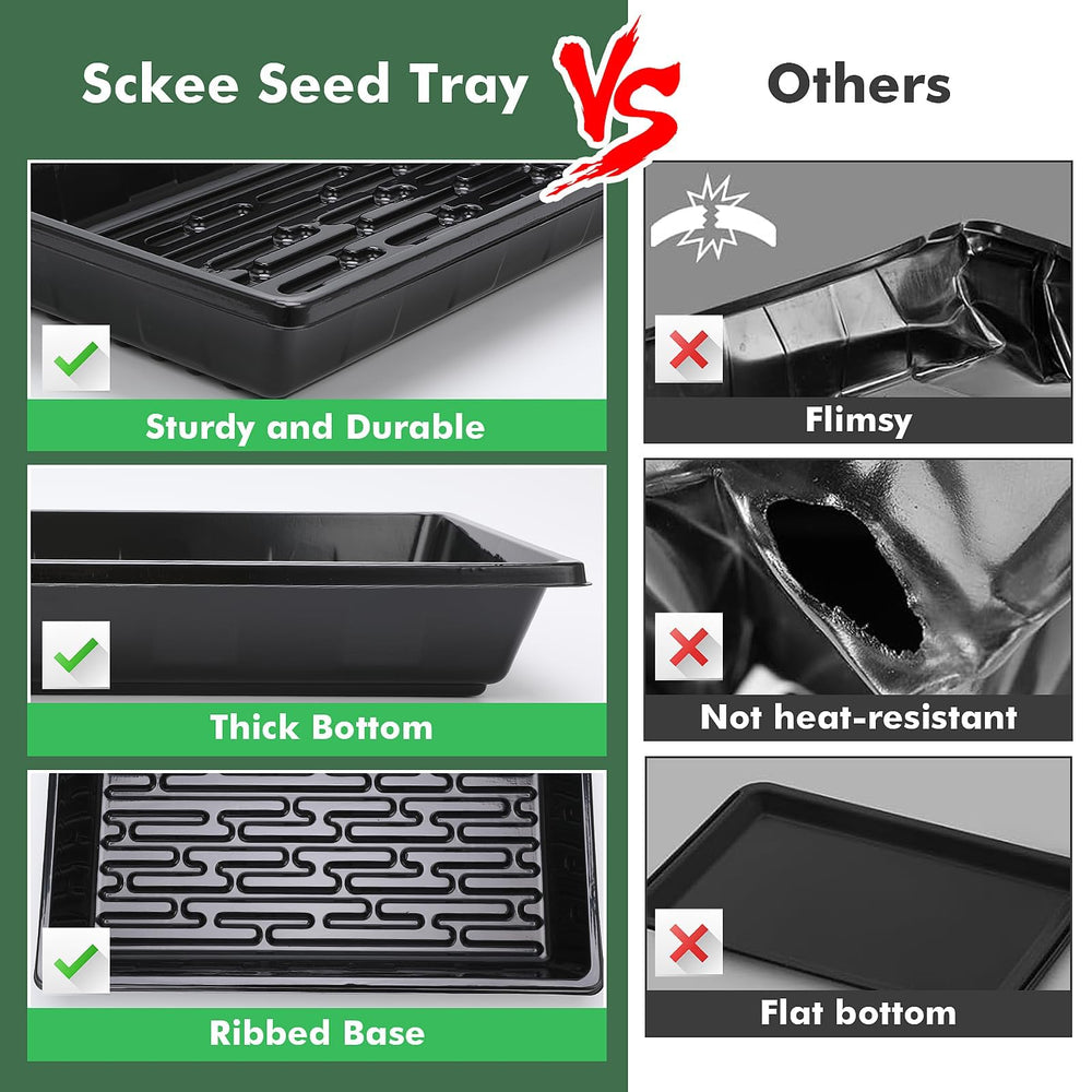 Sckee Plant Growing Tray showing dimensions