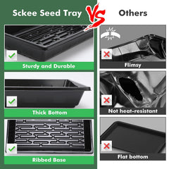 Sckee Plant Growing Tray showing dimensions