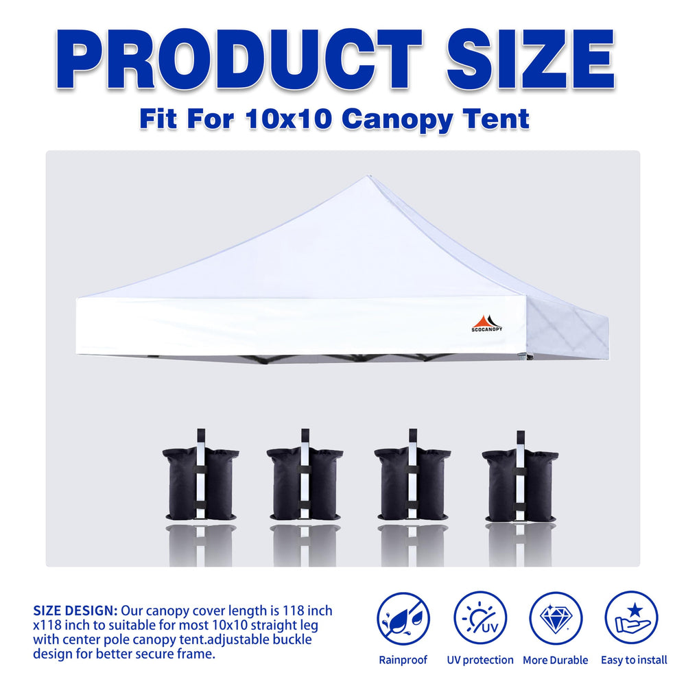 SCOCANOPY 10x10 canopy top with weight bags