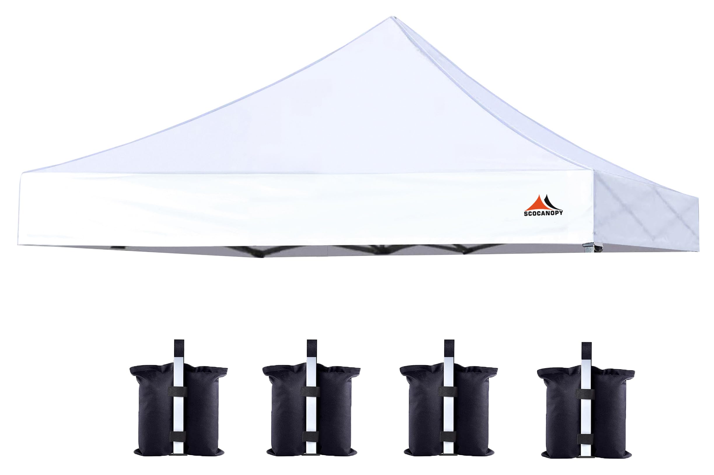 SCOCANOPY 10x10 replacement canopy top white front view