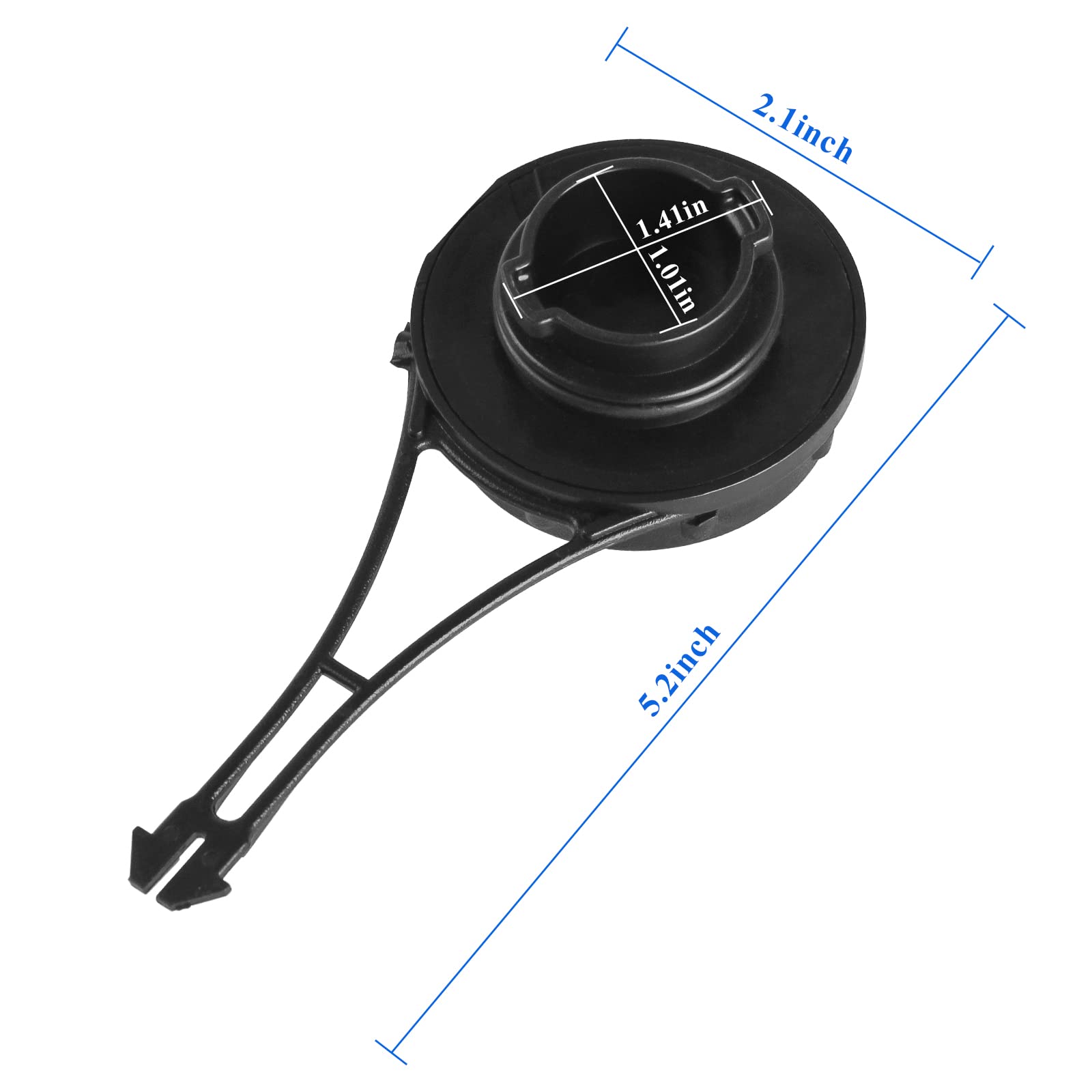 Sconva Fuel Tank Gas Cap side view, showcasing the size