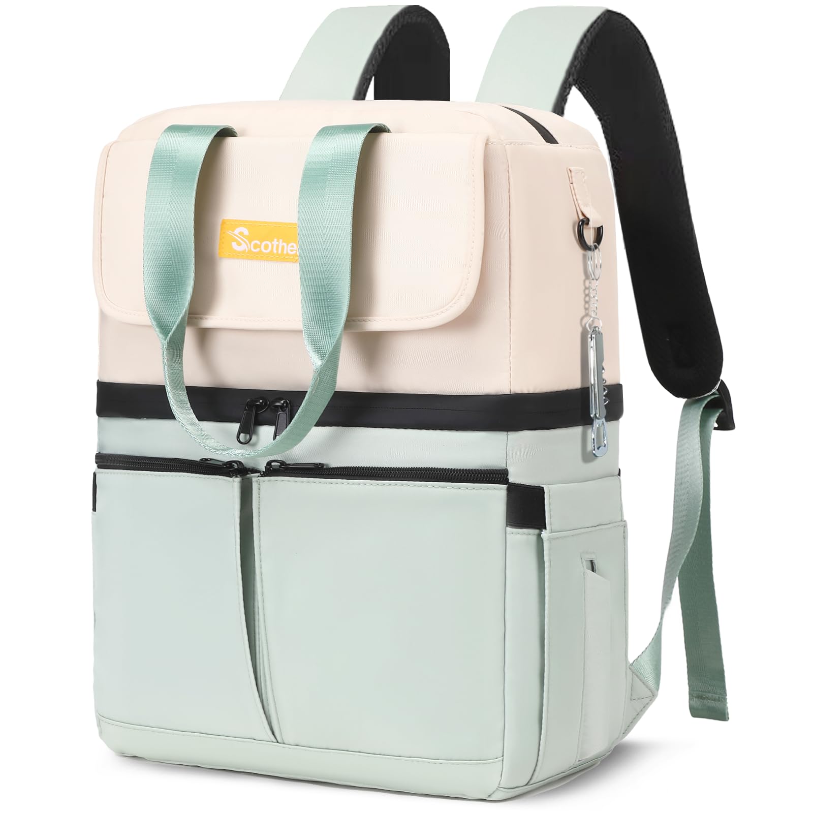 Scothen Backpack Cooler Bean Green front view