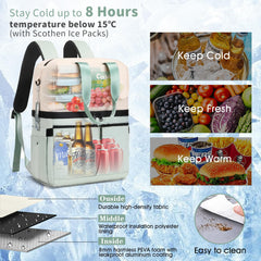 Scothen Backpack Cooler with ice packs and bottle opener