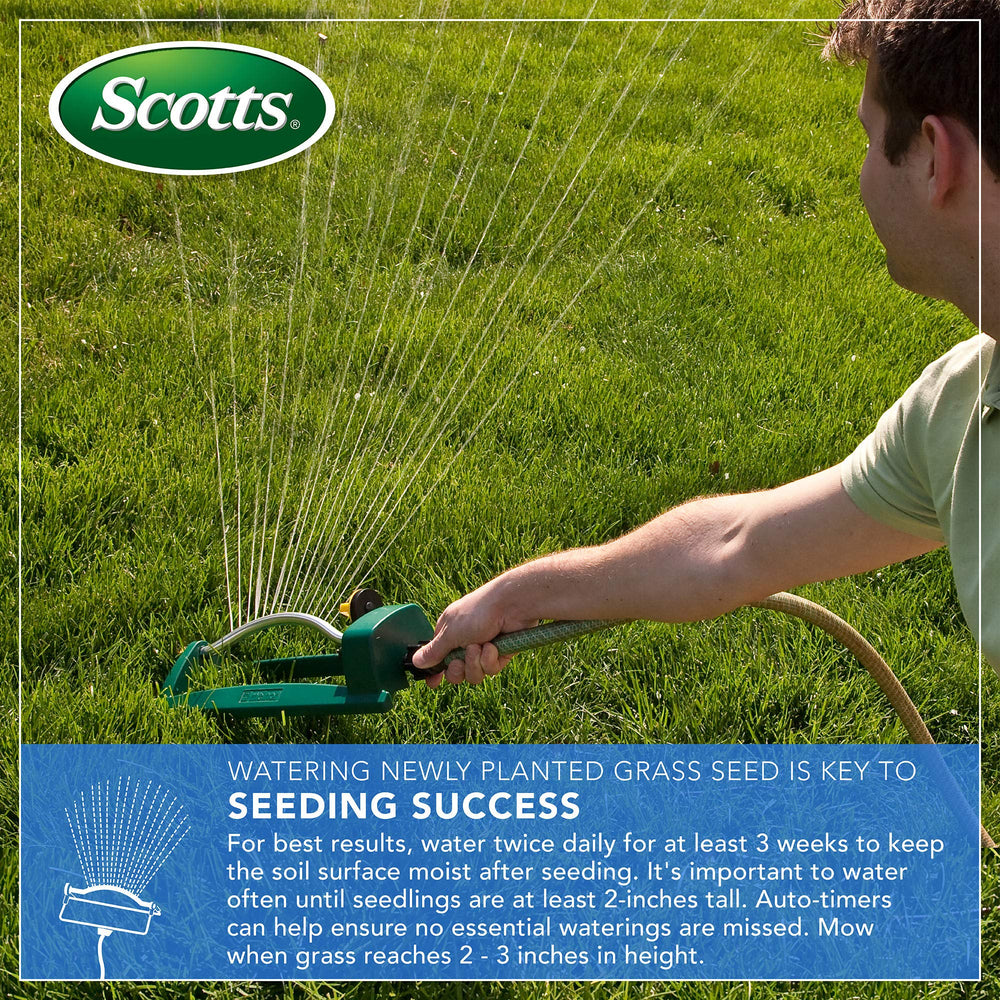 Scotts EZ Seed application process in garden