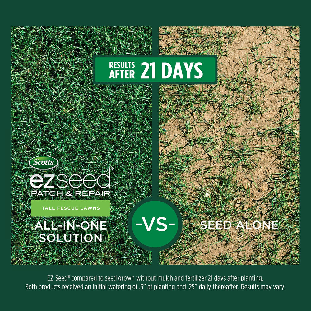 Scotts EZ Seed usage instructions on the back