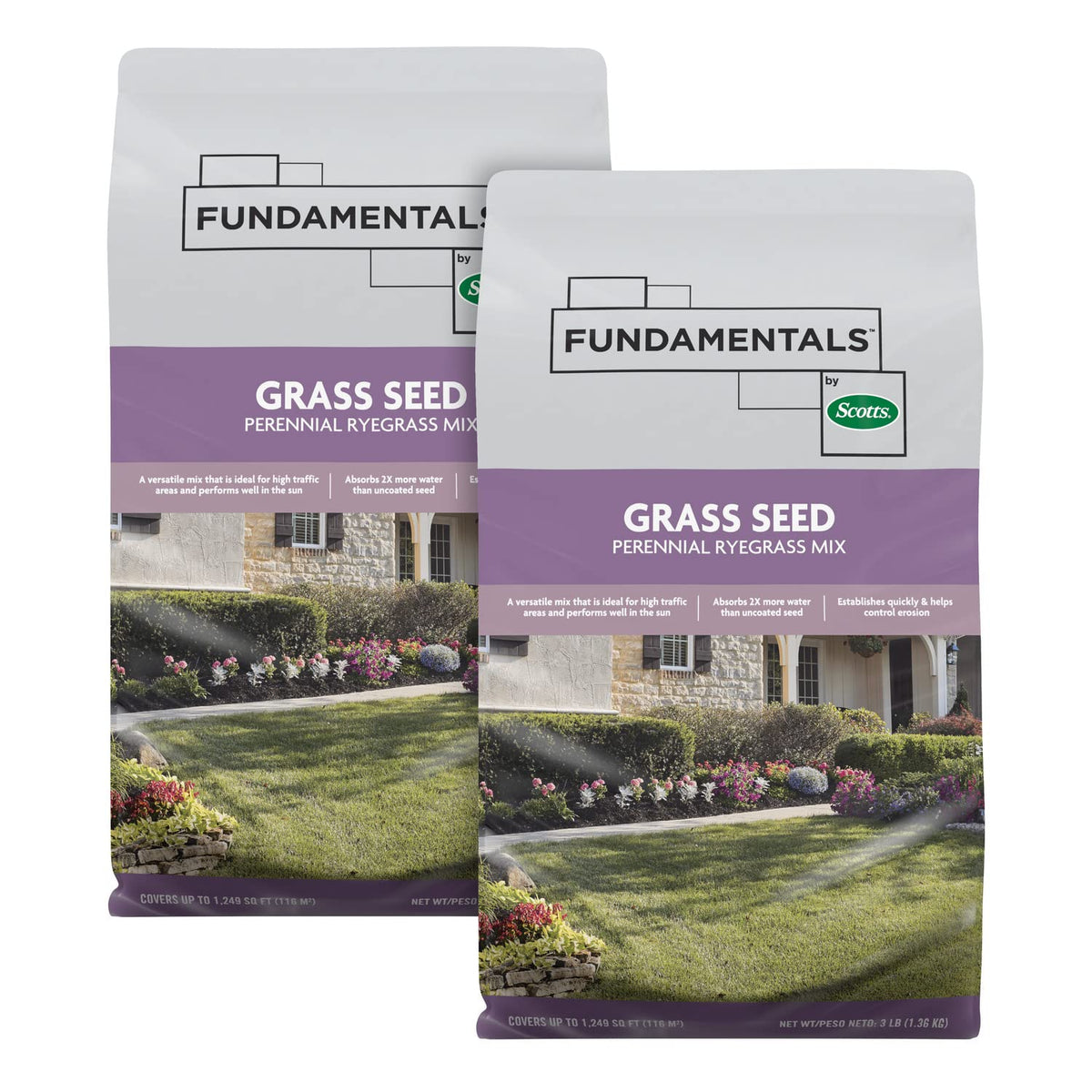 Scotts Grass Seed Perennial Ryegrass Mix 3 lbs front view
